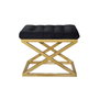 Atelier Del Sofa Puff Capraz Dorado y Negro